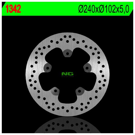 NG TARCZA HAMULCOWA TYŁ APRILIA 1200 CAPONORD '13-'15, DORSODURO 1200 '11-'14, PIAGGIO BEYERLY 300/350 '11-'15 (240X102X5) (5X8,
