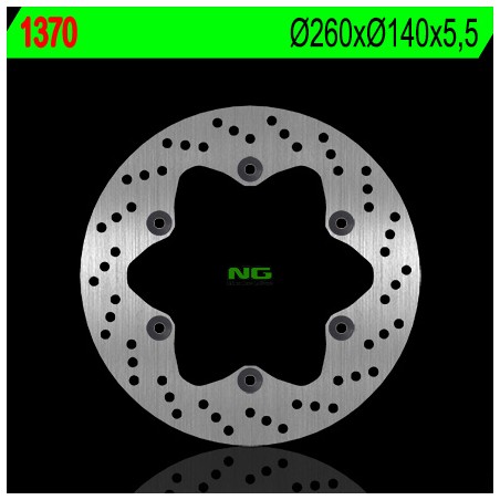 NG TARCZA HAMULCOWA TYŁ SUZUKI B-KING / ABS 1300 '08-'11, B-KING KONZEPT 1300 '12-13 (260X140X5,5)