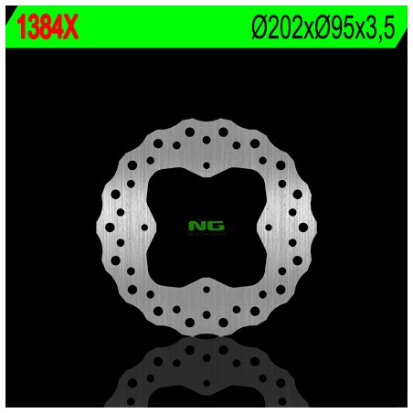 NG TARCZA HAMULCOWA PRZÓD/TYŁ ARCTIC CAT 250/300/350/400/450/500/550/650/700/1000, KYMCO 375/400/450/500/550/700 (202X95X3,5) (4