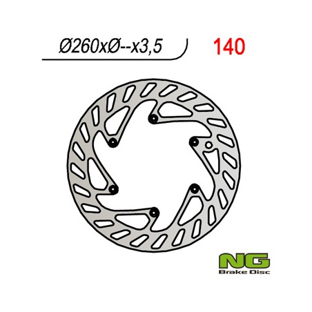 NG TARCZA HAMULCOWA PRZÓD KTM / HUSABERG (260x-x3,5 / 3 / 3)