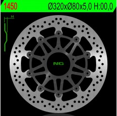 NG TARCZA HAMULCOWA PRZÓD MV AUGUSTA 675/800/1000 11-18 (320X80X5,0MM) (5X8,5MM)
