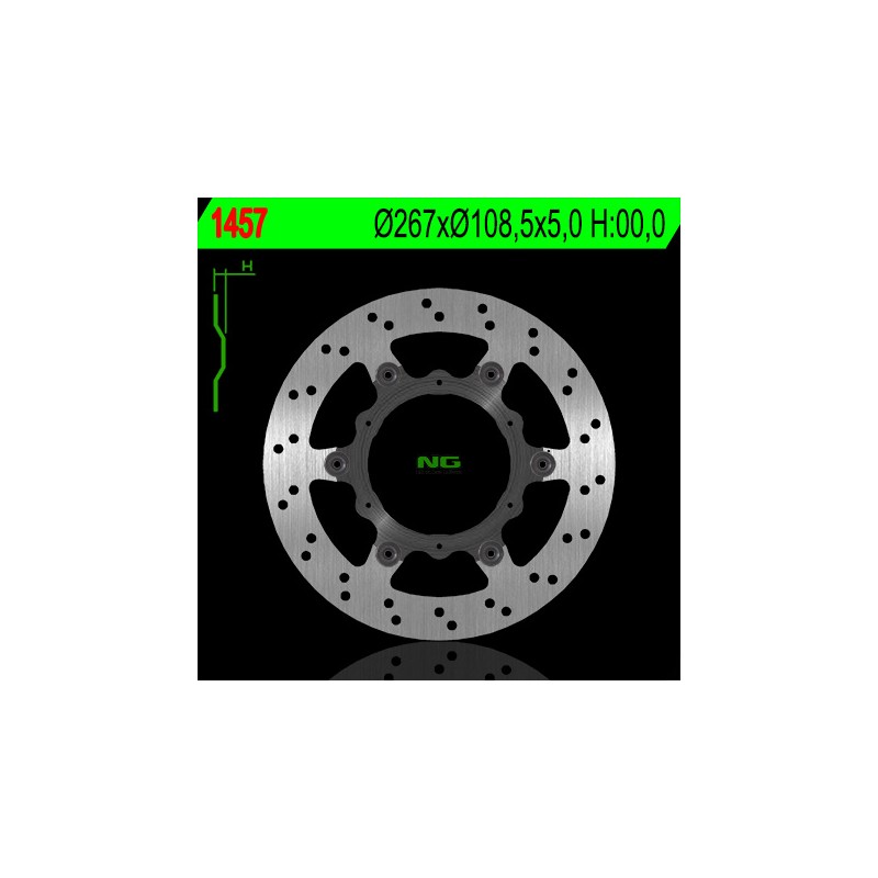 NG TARCZA HAMULCOWA TYŁ KTM 1050/1190/1290 ADVENTURE '13-'15 (PŁYWAJĄCA) (267X108,5X5) (6X6,5MM)