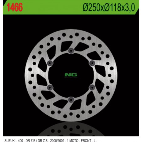 NG TARCZA HAMULCOWA PRZÓD SUZUKI DRZ 400 E/S '00-'09 (250X118X3) (6X6,5MM)