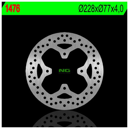 NG TARCZA HAMULCOWA PRZÓD POLARIS 450/500/525 (228X77X4) (4X8,5MM)