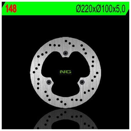 NG TARCZA HAMULCOWA TYŁ KAWASAKI 250 NINJA '08-'13 (220X100X5) (3X10,5MM)