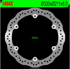 NG TARCZA HAMULCOWA PRZÓD HONDA CBF 500 '13-'20, CBF 650 '14-'15, CB 500X '13-'20, CB 500R '13-'20 (320X211X5) (6X10MM) WAVE