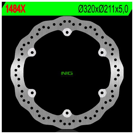 NG TARCZA HAMULCOWA PRZÓD HONDA CBF 500 '13-'20, CBF 650 '14-'15, CB 500X '13-'20, CB 500R '13-'20 (320X211X5) (6X10MM) WAVE