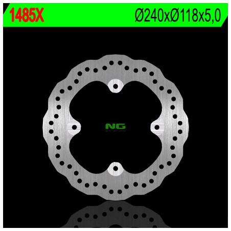 NG TARCZA HAMULCOWA TYŁ HONDA CBF 500 R/X '13-'21, CBR 500R '13-'21, CB 650F '14-'18, CB650R 19-20 (240X118X5) (4X10,5MM) WAVE