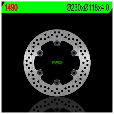 NG TARCZA HAMULCOWA TYŁ YAMAHA YZF 125R '14-'18, MT 125 '14-19 (230X118X4) (6X8,5MM)