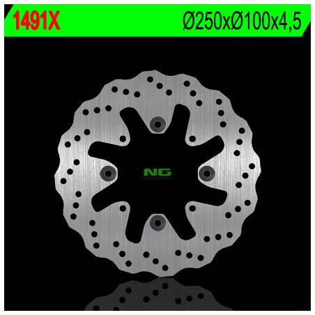 NG TARCZA HAMULCOWA TYŁ KAWASAKI 650 VULCAN '15 (250X100X4,5) (4X10,5MM) (220x112x4) WAVE