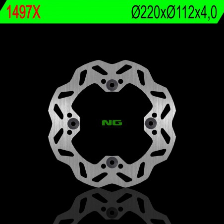NG TARCZA HAMULCOWA TYŁ SHERCO 250/300/450 '14-'20 (220X112X4,0MM) (4X10,5MM) WAVE