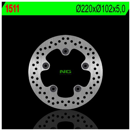 NG TARCZA HAMULCOWA TYŁ YAMAHA YZF R1 '15-'17 (220X102X5) (5X10,5MM)