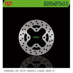 NG TARCZA HAMULCOWA TYŁ KAWASAKI KFX 450R '08-'14 (200X70X3,5) (4X10,5MM)