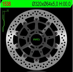 NG TARCZA HAMULCOWA PRZÓD BMW S 1000R/RR 13-18, HP4 12-17 (320X64X5,0MM) (6X8,5MM) PŁYWAJĄCA