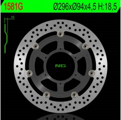 NG TARCZA HAMULCOWA PRZÓD HONDA CBF 600 ABS '08-11, CBF 1000 ABS '06-13, CBR 250 ABS '11-16, CBR 300R ABS '14-16 (296X94X4,5) (Ś