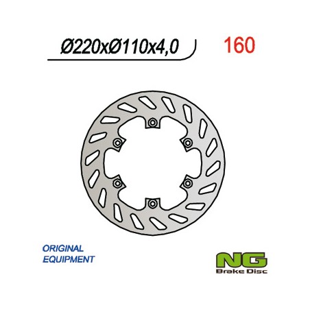 NG TARCZA HAMULCOWA TYŁ APRILIA/ BETA (220x110x4)