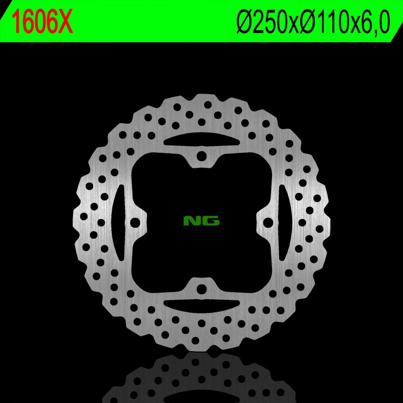 NG TARCZA HAMULCOWA TYŁ KAWASAKI KLZ 1000 VERSYS '16-'20 Z 1000 '15-'20, Z 1000SX ZZR 1400 '06-'20 (250X110X6,0MM) (4X10,5MM) WA