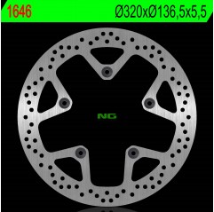 NG TARCZA HAMULCOWA TYŁ BMW K 1600GT '10-'21 (320X136,5X55MM) (5X10,5MM)