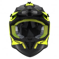 NOX KASK CROSS / OFFROAD N633 FUSION KOLOR CZARNY MAT/ŻÓŁTY FLUO ROZMIAR XL (ZAPIĘCIE MIKROMETRYCZNE)