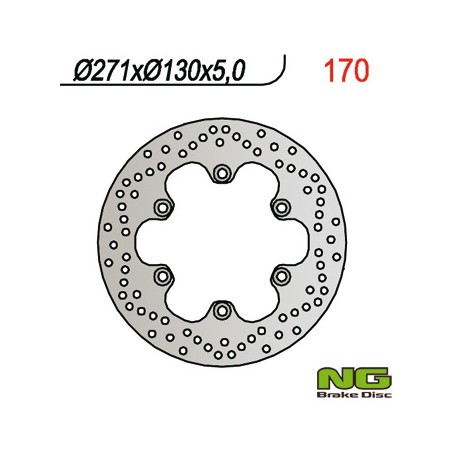 NG TARCZA HAMULCOWA PRZÓD KAWASAKI GPZ 500 S (90-03), GPZ 900R, GPZ600/750/900 (271x130x5) (6X10,5MM)