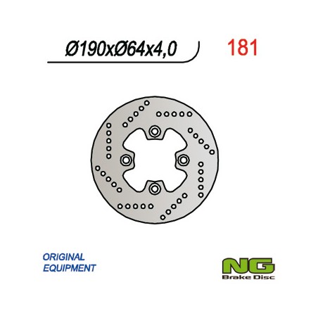 NG TARCZA HAMULCOWA TYŁ SUZUKI KATANA 50 '99-'03 (190x64x4)