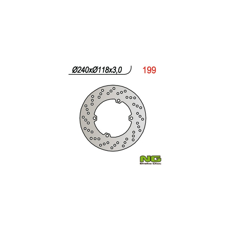 NG TARCZA HAMULCOWA PRZÓD HONDA CR 125/250 (90) (240x118x3)