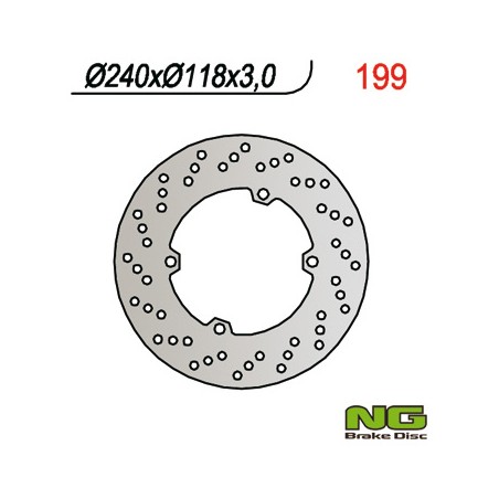 NG TARCZA HAMULCOWA PRZÓD HONDA CR 125/250 (90) (240x118x3)