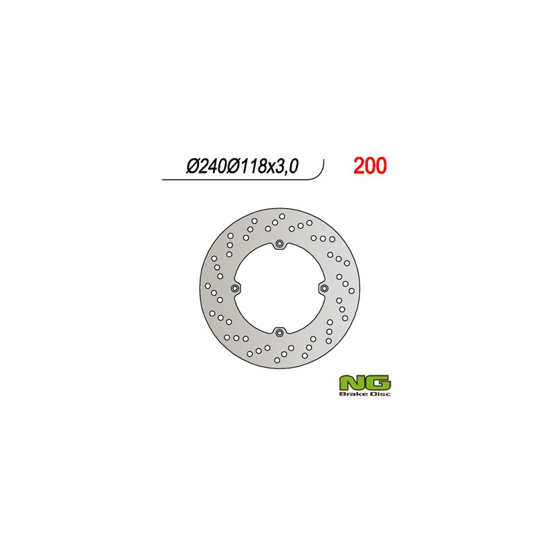 NG TARCZA HAMULCOWA PRZÓD HONDA XL 600R (83-87), CR 125 (85-88) (240x118x3)