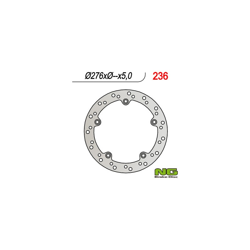 NG TARCZA HAMULCOWA TYŁ BMW R 850/1100/1150/1200 (276x-x5) (5x10,5mm)