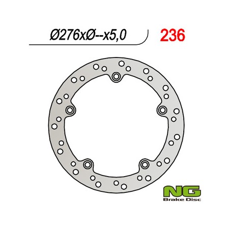 NG TARCZA HAMULCOWA TYŁ BMW R 850/1100/1150/1200 (276x-x5) (5x10,5mm)