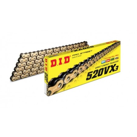 DID 520VX3GB-124 ŁAŃCUCH NAPĘDOWY (124 OGNIWA) (OTWARTY + ZAPINKA)