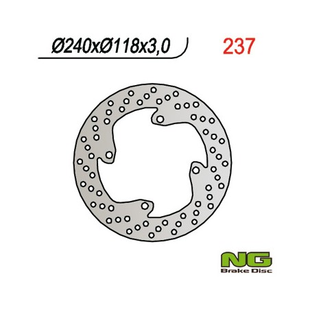 NG TARCZA HAMULCOWA PRZÓD HONDA CR 250R '91, CR 500 '87-'91 (240x118x3)