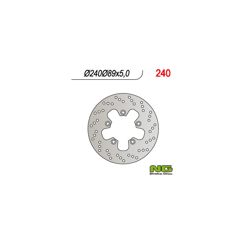 NG TARCZA HAMULCOWA TYŁ SUZUKI GSF/GSR/SV/RF (240x89x5) (5x10,5mm)