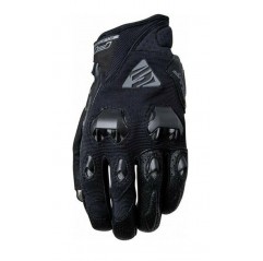 FIVE GLOVES RĘKAWICE SKÓRZANO-TEKSTYLNE STUNT EVO KOLOR CZARNY/BIAŁY ROZMIAR 9 (M)