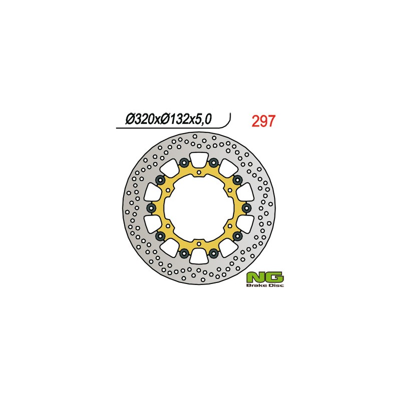 NG TARCZA HAMULCOWA PRZÓD YAMAHA FJR1300 '03-'16, MT-01 '05-06, V-MAX 1700 09-16 (320X132X5) PŁYWAJĄCA