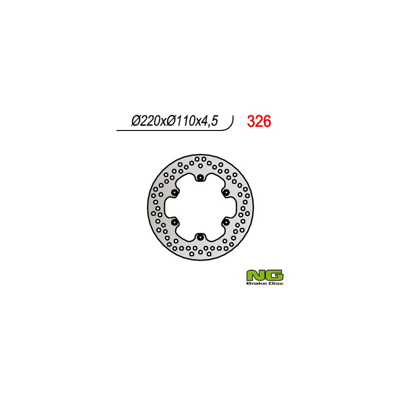 NG TARCZA HAMULCOWA TYŁ APRILIA 125/350/600/650 (220x110x4,5)