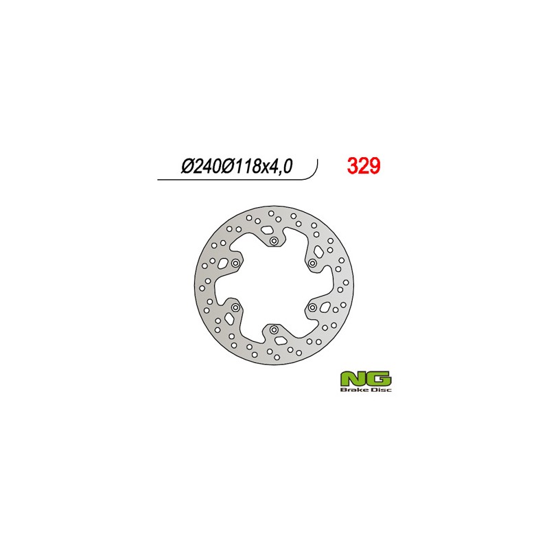NG TARCZA HAMULCOWA TYŁ SUZUKI RM 125 '99-'10, RM 250 '99-'08, DRZ400SM '04-'10 (240X118X4)