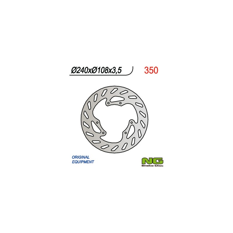 NG TARCZA HAMULCOWA PRZÓD HONDA CRF 250L 12-20, YAMAHA DT 50R 03-08 (240X108X3,5)