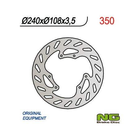 NG TARCZA HAMULCOWA PRZÓD HONDA CRF 250L 12-20, YAMAHA DT 50R 03-08 (240X108X3,5)