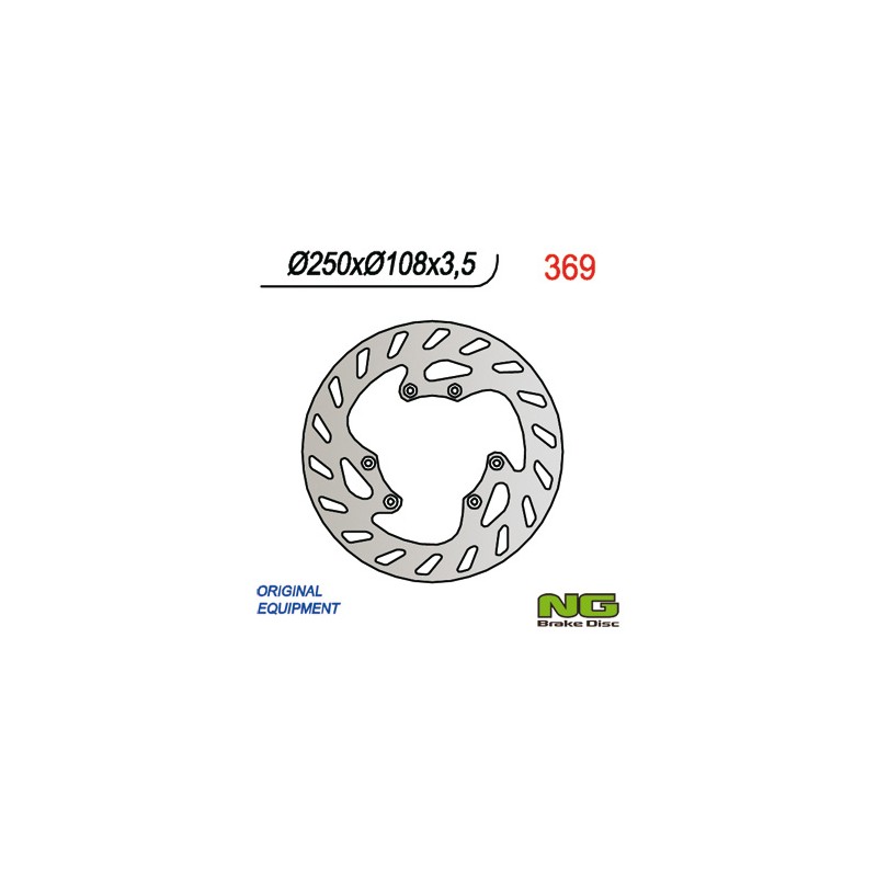 NG TARCZA HAMULCOWA PRZÓD HM 50 CRE BAJA/SIX '01-'06 (ŚR. 250MM) (250x108x3,5)