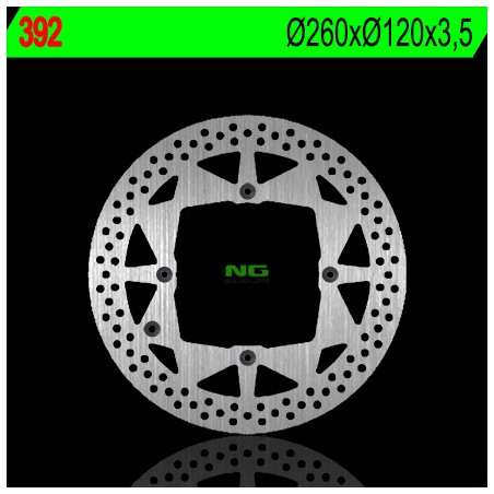 NG TARCZA HAMULCOWA PRZÓD BETA RR '05-'11 , HUSQVARNA TE/TC/WR/CR (260X120X3,5) (4X6,5MM)