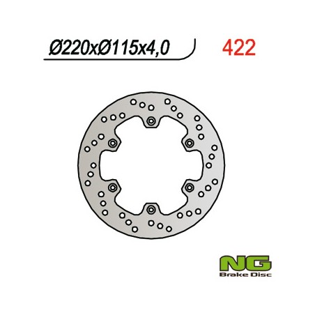 NG TARCZA HAMULCOWA TYŁ YAMAHA YZ/ YZF DO 98 (220x115x4)
