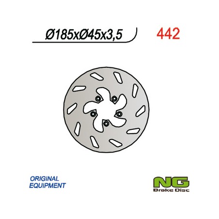 NG TARCZA HAMULCOWA TYŁ BETA 50 (185x45x3,5)