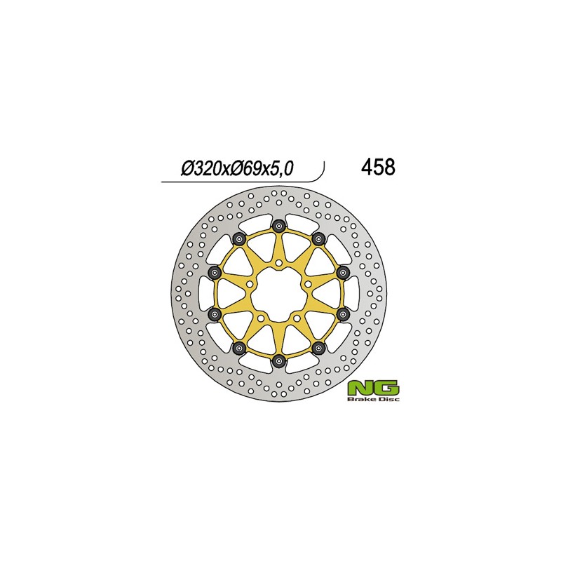 NG TARCZA HAMULCOWA PRZÓD SUZUKI GSXR600/750 '97-'03, GSXR1000 '00-'04, TL1000, GSXR1300 HAYABUSA '99-07 (320x69x5) PŁYWAJĄCA