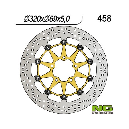 NG TARCZA HAMULCOWA PRZÓD SUZUKI GSXR600/750 '97-'03, GSXR1000 '00-'04, TL1000, GSXR1300 HAYABUSA '99-07 (320x69x5) PŁYWAJĄCA