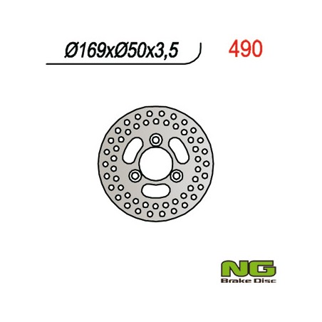NG TARCZA HAMULCOWA PRZÓD KAWASAKI KSF 250 '96-'01, KEF 300 '01-'02 (169x50x3,5)