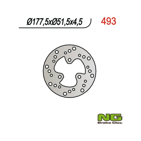 NG TARCZA HAMULCOWA TYŁ POLARIS SCRAMBLER 400/500 (177x51x4,5)