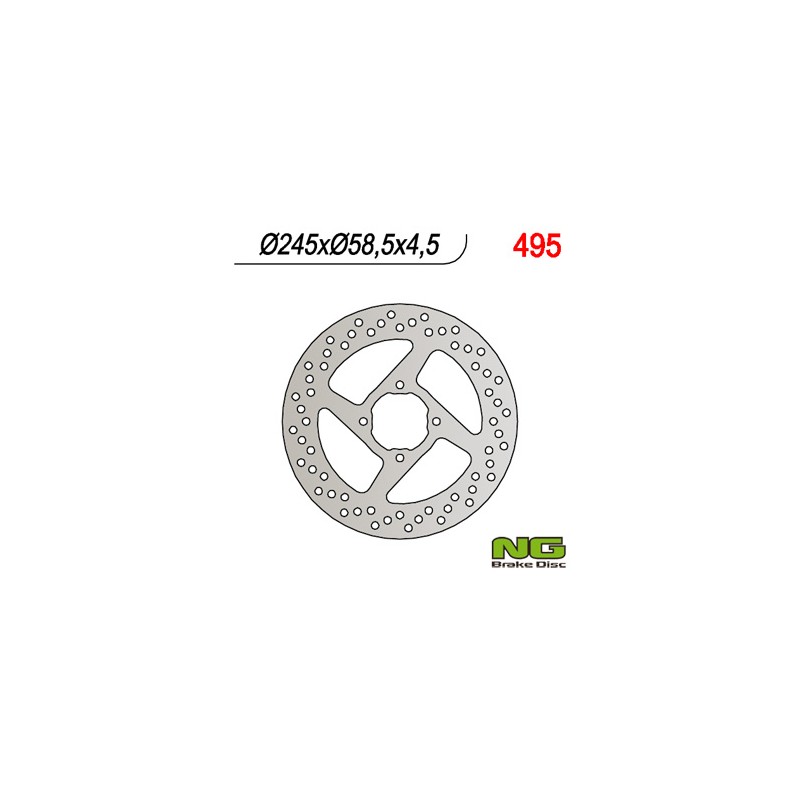 NG TARCZA HAMULCOWA TYŁ YAMAHA YFM 350 WARRIOR '00-'03 (245x58,5x4,5)