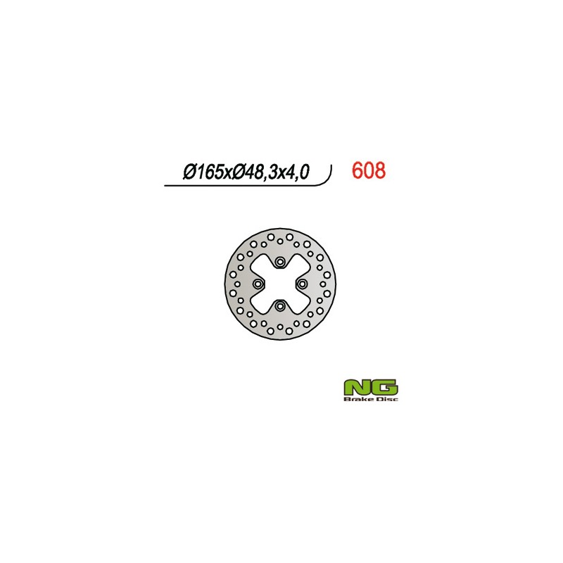 NG TARCZA HAMULCOWA PRZÓD CAN-AM / BOMBARDIER DS 650 (00-06) (165X48X4)