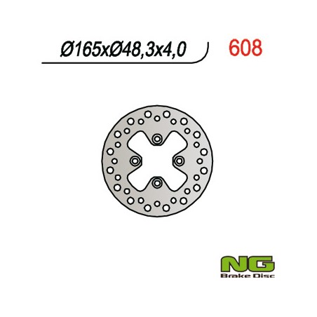 NG TARCZA HAMULCOWA PRZÓD CAN-AM / BOMBARDIER DS 650 (00-06) (165X48X4)